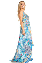 Sakkas Lizi 2025 Womens Maxi High-low Halter Handkerchief Long Dress Beach Party dresses La Vie Bien Sakkas Lizi 2025 Womens Maxi High-low Halter Handkerchief Long Dress Beach Party