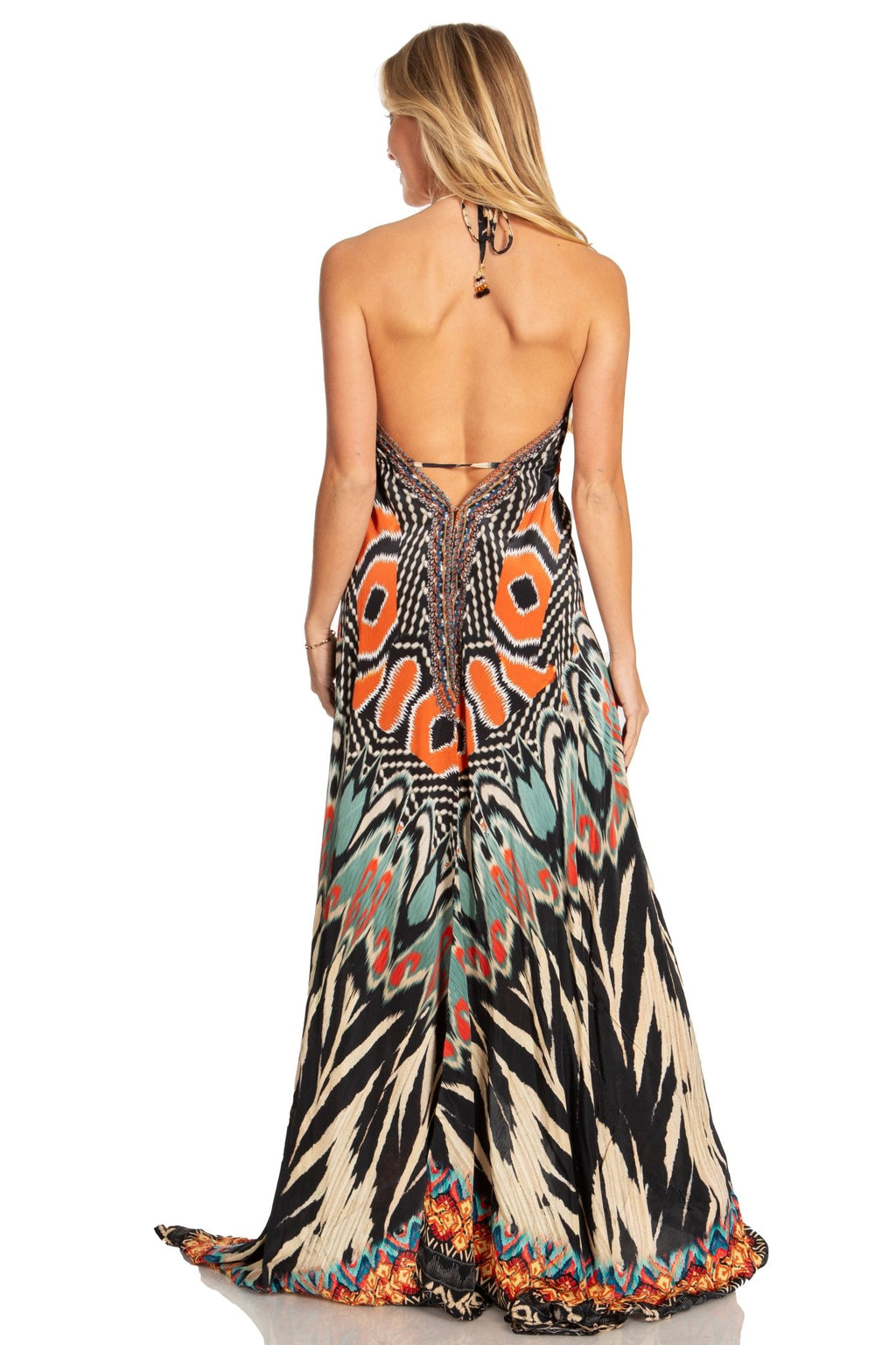 Sakkas Lizi 2025 Womens Maxi High-low Halter Handkerchief Long Dress Beach Party dresses La Vie Bien Sakkas Lizi 2025 Womens Maxi High-low Halter Handkerchief Long Dress Beach Party
