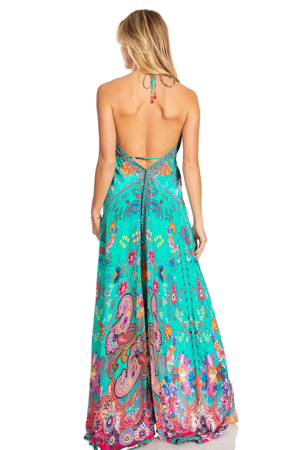 Sakkas Lizi 2025 Womens Maxi High-low Halter Handkerchief Long Dress Beach Party dresses La Vie Bien Sakkas Lizi 2025 Womens Maxi High-low Halter Handkerchief Long Dress Beach Party