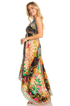Sakkas Lizi 2025 Womens Maxi High-low Halter Handkerchief Long Dress Beach Party dresses La Vie Bien Sakkas Lizi 2025 Womens Maxi High-low Halter Handkerchief Long Dress Beach Party