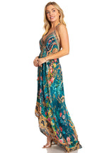 Sakkas Lizi 2025 Womens Maxi High-low Halter Handkerchief Long Dress Beach Party dresses La Vie Bien Sakkas Lizi 2025 Womens Maxi High-low Halter Handkerchief Long Dress Beach Party