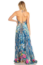 Sakkas Lizi 2025 Womens Maxi High-low Halter Handkerchief Long Dress Beach Party dresses La Vie Bien Sakkas Lizi 2025 Womens Maxi High-low Halter Handkerchief Long Dress Beach Party