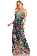 Sakkas Lizi 2025 Womens Maxi High-low Halter Handkerchief Long Dress Beach Party dresses La Vie Bien Sakkas Lizi 2025 Womens Maxi High-low Halter Handkerchief Long Dress Beach Party