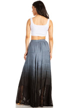 Sakkas Lyra Womens Bohemian Soft Brocade Rayon Tiered Embroidered Flowy Long Skirt skirts La Vie Bien Sakkas Lyra Womens Bohemian Soft Brocade Rayon Tiered Embroidered Flowy Long Skirt