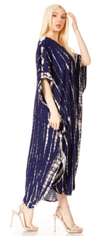 Sakkas Maitte Women's V-Neck Printed Kaftan Cover-Up Dress for the Beach - Buy One Get One dresses La Vie Bien Sakkas Maitte Women's V-Neck Printed Kaftan Cover-Up Dress for the Beach - Buy One Get One