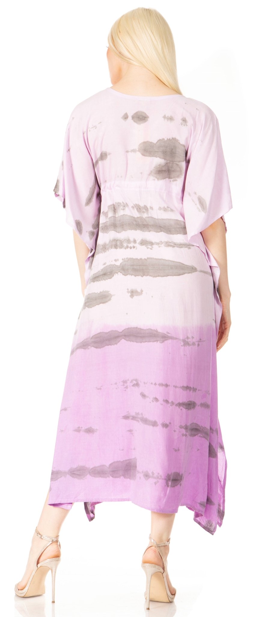Sakkas Maitte Women's V-Neck Printed Kaftan Cover-Up Dress for the Beach - Buy One Get One dresses La Vie Bien Sakkas Maitte Women's V-Neck Printed Kaftan Cover-Up Dress for the Beach - Buy One Get One
