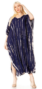Sakkas Maitte Women's V-Neck Printed Kaftan Cover-Up Dress for the Beach - Buy One Get One dresses La Vie Bien Sakkas Maitte Women's V-Neck Printed Kaftan Cover-Up Dress for the Beach - Buy One Get One