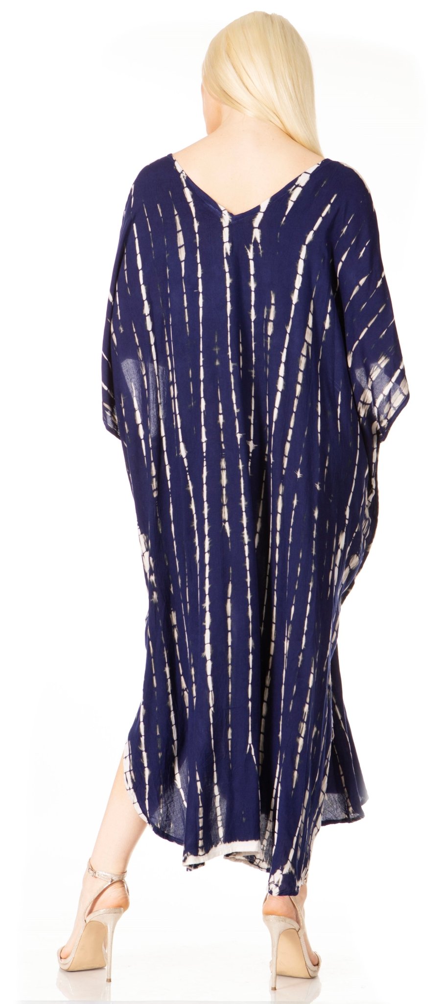 Sakkas Maitte Women's V-Neck Printed Kaftan Cover-Up Dress for the Beach - Buy One Get One dresses La Vie Bien Sakkas Maitte Women's V-Neck Printed Kaftan Cover-Up Dress for the Beach - Buy One Get One