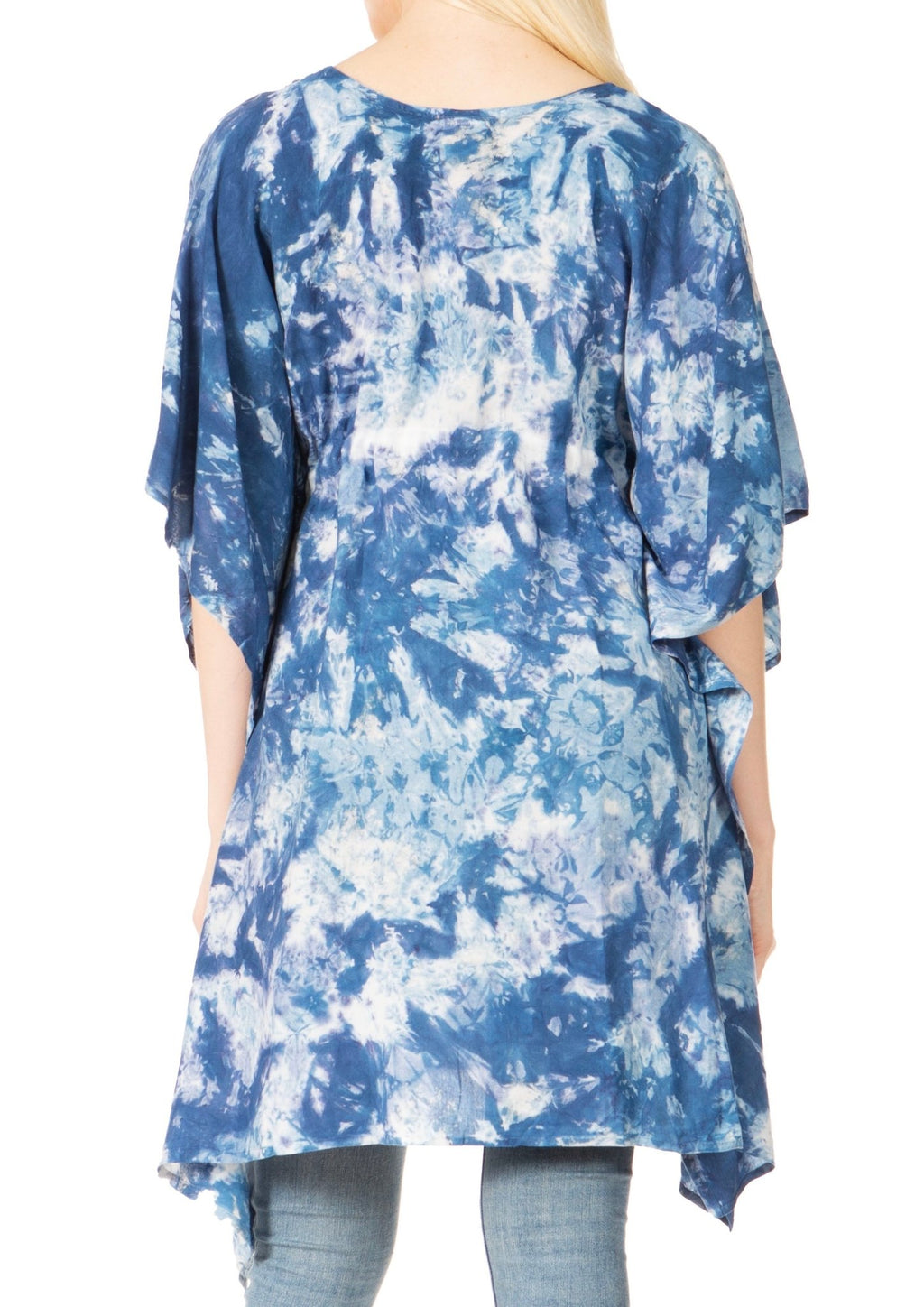 Sakkas Marcy Women's V-neck Caftan Top Tunic Dress - Perfect for Summer Boho Style & Swinging Coverup - Buy One, Get One 50% Off dresses La Vie Bien Sakkas Marcy Women's V-neck Caftan Top Tunic Dress - Perfect for Summer Boho Style & Swinging Coverup - Buy One, Get One 50% Off
