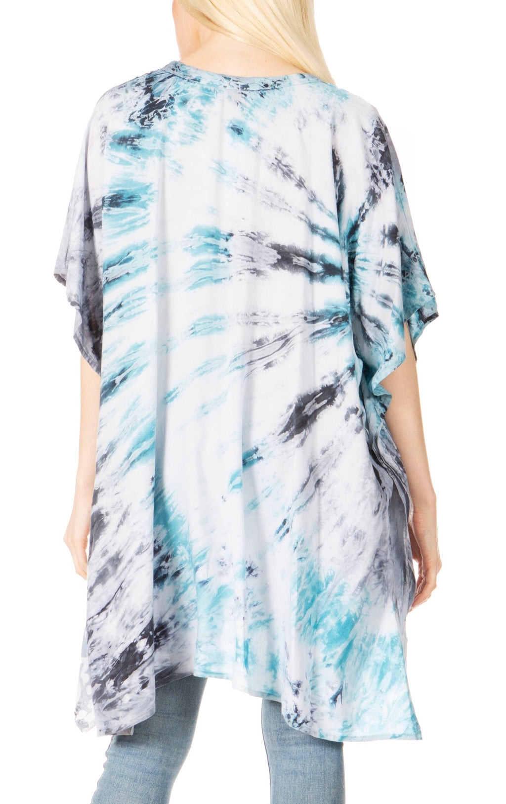 Sakkas Marcy Women's V-neck Caftan Top Tunic Dress - Perfect for Summer Boho Style & Swinging Coverup - Buy One, Get One 50% Off dresses La Vie Bien Sakkas Marcy Women's V-neck Caftan Top Tunic Dress - Perfect for Summer Boho Style & Swinging Coverup - Buy One, Get One 50% Off