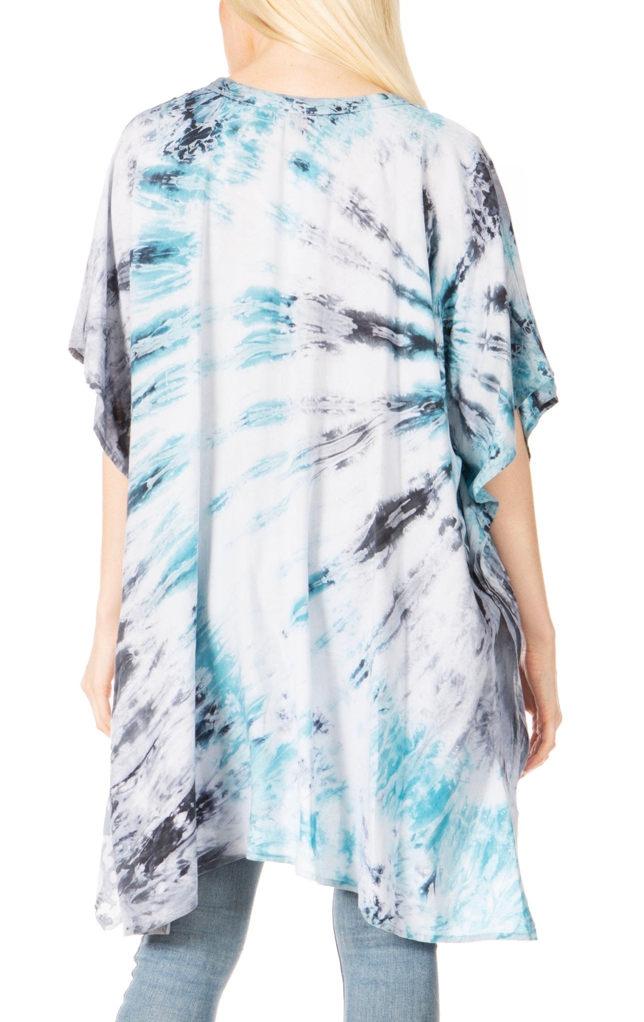 Sakkas Marcy Women's V-neck Caftan Top Tunic Dress - Perfect for Summer Boho Style & Swinging Coverup - Buy One, Get One 50% Off dresses La Vie Bien Sakkas Marcy Women's V-neck Caftan Top Tunic Dress - Perfect for Summer Boho Style & Swinging Coverup - Buy One, Get One 50% Off