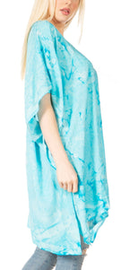 Sakkas Marcy Women's V-neck Caftan Top Tunic Dress - Perfect for Summer Boho Style & Swinging Coverup - Buy One, Get One 50% Off dresses La Vie Bien Sakkas Marcy Women's V-neck Caftan Top Tunic Dress - Perfect for Summer Boho Style & Swinging Coverup - Buy One, Get One 50% Off