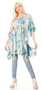 Sakkas Marcy Women's V-neck Caftan Top Tunic Dress - Perfect for Summer Boho Style & Swinging Coverup - Buy One, Get One 50% Off dresses La Vie Bien Sakkas Marcy Women's V-neck Caftan Top Tunic Dress - Perfect for Summer Boho Style & Swinging Coverup - Buy One, Get One 50% Off