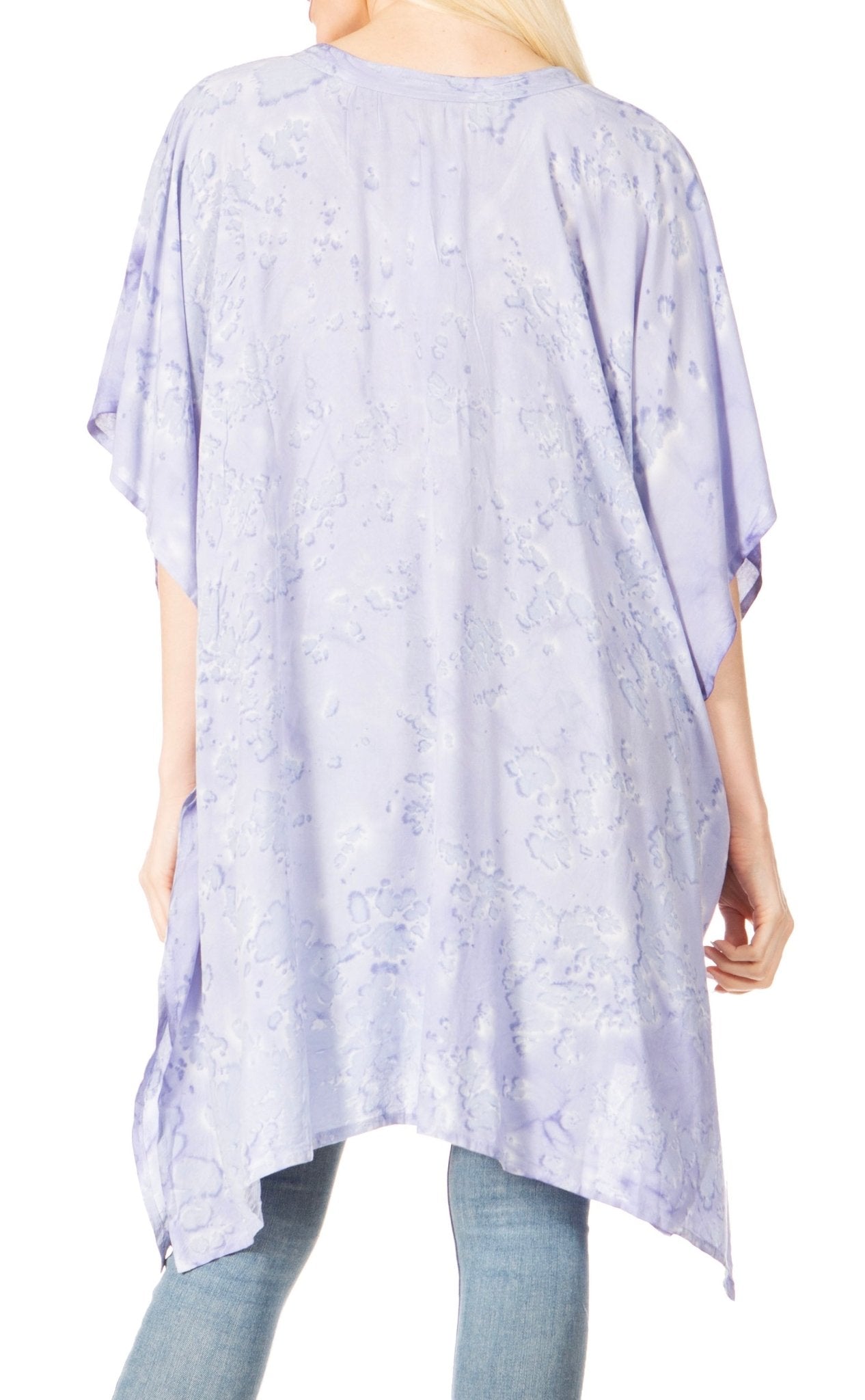 Sakkas Marcy Women's V-neck Caftan Top Tunic Dress - Perfect for Summer Boho Style & Swinging Coverup - Buy One, Get One 50% Off dresses La Vie Bien Sakkas Marcy Women's V-neck Caftan Top Tunic Dress - Perfect for Summer Boho Style & Swinging Coverup - Buy One, Get One 50% Off