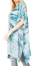Sakkas Marcy Women's V-neck Caftan Top Tunic Dress - Perfect for Summer Boho Style & Swinging Coverup - Buy One, Get One 50% Off dresses La Vie Bien Sakkas Marcy Women's V-neck Caftan Top Tunic Dress - Perfect for Summer Boho Style & Swinging Coverup - Buy One, Get One 50% Off