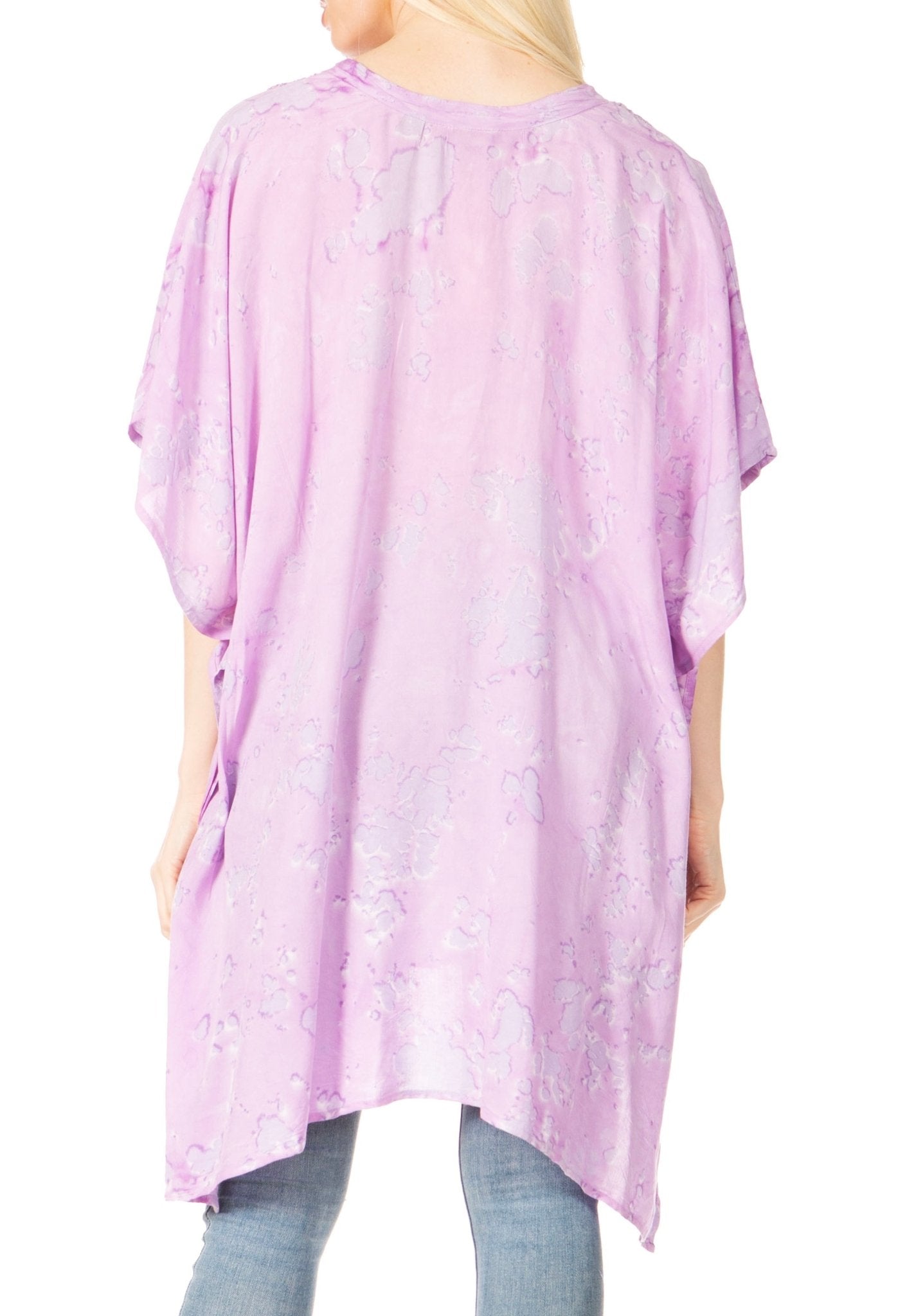 Sakkas Marcy Women's V-neck Caftan Top Tunic Dress - Perfect for Summer Boho Style & Swinging Coverup - Buy One, Get One 50% Off dresses La Vie Bien Sakkas Marcy Women's V-neck Caftan Top Tunic Dress - Perfect for Summer Boho Style & Swinging Coverup - Buy One, Get One 50% Off
