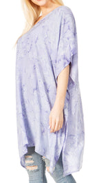 Sakkas Marcy Women's V-neck Caftan Top Tunic Dress - Perfect for Summer Boho Style & Swinging Coverup - Buy One, Get One 50% Off dresses La Vie Bien Sakkas Marcy Women's V-neck Caftan Top Tunic Dress - Perfect for Summer Boho Style & Swinging Coverup - Buy One, Get One 50% Off