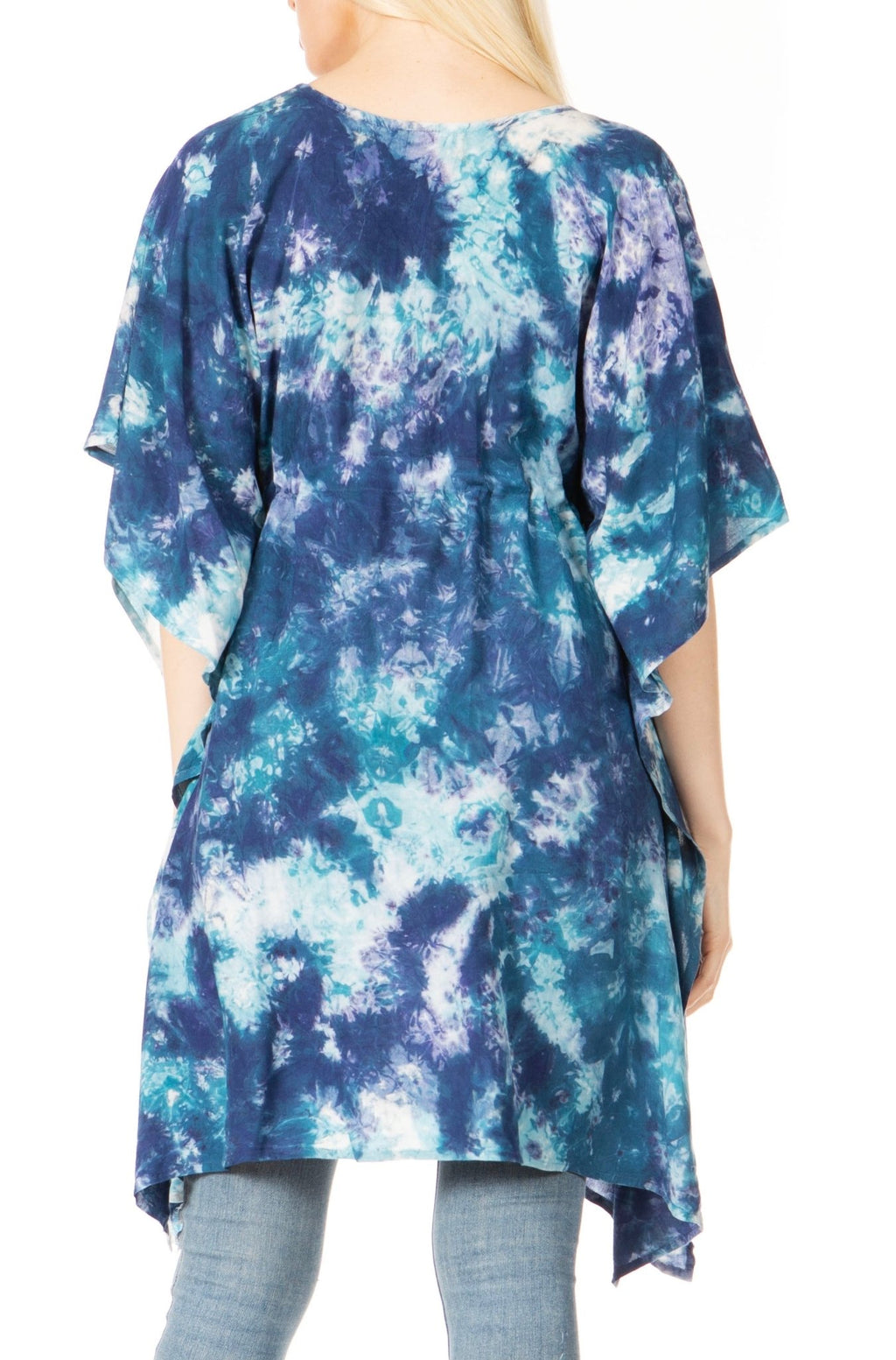 Sakkas Marcy Women's V-neck Caftan Top Tunic Dress - Perfect for Summer Boho Style & Swinging Coverup - Buy One, Get One 50% Off dresses La Vie Bien Sakkas Marcy Women's V-neck Caftan Top Tunic Dress - Perfect for Summer Boho Style & Swinging Coverup - Buy One, Get One 50% Off