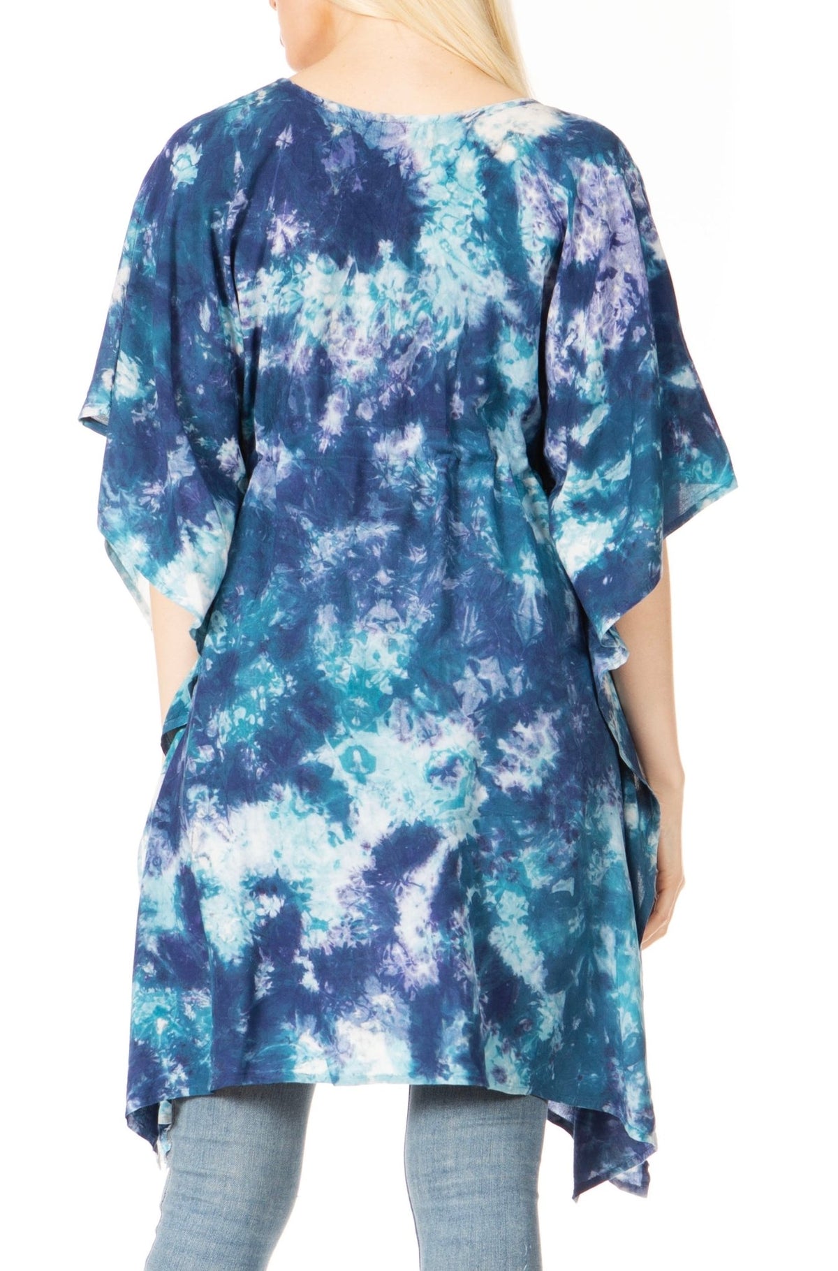 Sakkas Marcy Women's V-neck Caftan Top Tunic Dress - Perfect for Summer Boho Style & Swinging Coverup - Buy One, Get One 50% Off dresses La Vie Bien Sakkas Marcy Women's V-neck Caftan Top Tunic Dress - Perfect for Summer Boho Style & Swinging Coverup - Buy One, Get One 50% Off