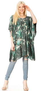 Sakkas Marcy Women's V-neck Caftan Top Tunic Dress - Perfect for Summer Boho Style & Swinging Coverup - Buy One, Get One 50% Off dresses La Vie Bien Sakkas Marcy Women's V-neck Caftan Top Tunic Dress - Perfect for Summer Boho Style & Swinging Coverup - Buy One, Get One 50% Off