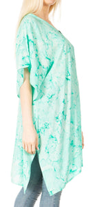 Sakkas Marcy Women's V-neck Caftan Top Tunic Dress - Perfect for Summer Boho Style & Swinging Coverup - Buy One, Get One 50% Off dresses La Vie Bien Sakkas Marcy Women's V-neck Caftan Top Tunic Dress - Perfect for Summer Boho Style & Swinging Coverup - Buy One, Get One 50% Off