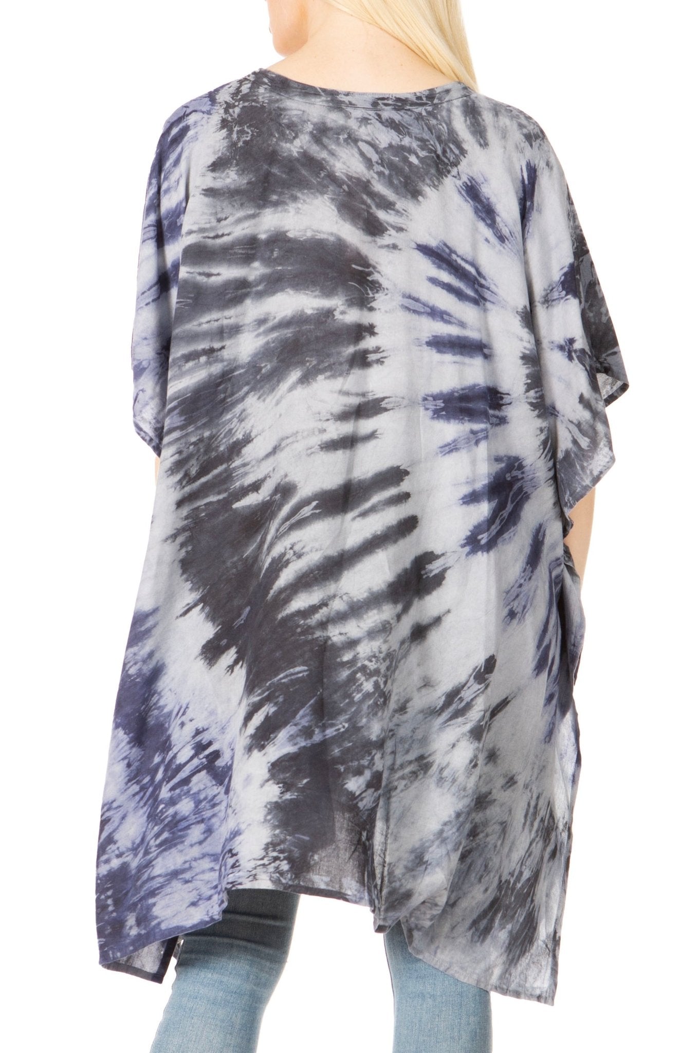 Sakkas Marcy Women's V-neck Caftan Top Tunic Dress - Perfect for Summer Boho Style & Swinging Coverup - Buy One, Get One 50% Off dresses La Vie Bien Sakkas Marcy Women's V-neck Caftan Top Tunic Dress - Perfect for Summer Boho Style & Swinging Coverup - Buy One, Get One 50% Off