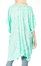 Sakkas Marcy Women's V-neck Caftan Top Tunic Dress - Perfect for Summer Boho Style & Swinging Coverup - Buy One, Get One 50% Off dresses La Vie Bien Sakkas Marcy Women's V-neck Caftan Top Tunic Dress - Perfect for Summer Boho Style & Swinging Coverup - Buy One, Get One 50% Off