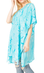Sakkas Marcy Women's V-neck Caftan Top Tunic Dress - Perfect for Summer Boho Style & Swinging Coverup - Buy One, Get One 50% Off dresses La Vie Bien Sakkas Marcy Women's V-neck Caftan Top Tunic Dress - Perfect for Summer Boho Style & Swinging Coverup - Buy One, Get One 50% Off