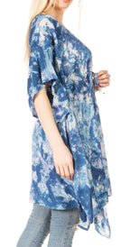 Sakkas Marcy Women's V-neck Caftan Top Tunic Dress - Perfect for Summer Boho Style & Swinging Coverup - Buy One, Get One 50% Off dresses La Vie Bien Sakkas Marcy Women's V-neck Caftan Top Tunic Dress - Perfect for Summer Boho Style & Swinging Coverup - Buy One, Get One 50% Off