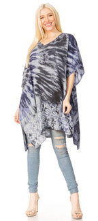 Sakkas Marcy Women's V-neck Caftan Top Tunic Dress - Perfect for Summer Boho Style & Swinging Coverup - Buy One, Get One 50% Off dresses La Vie Bien Sakkas Marcy Women's V-neck Caftan Top Tunic Dress - Perfect for Summer Boho Style & Swinging Coverup - Buy One, Get One 50% Off