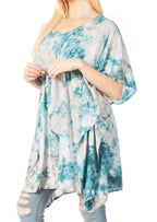 Sakkas Marcy Women's V-neck Caftan Top Tunic Dress - Perfect for Summer Boho Style & Swinging Coverup - Buy One, Get One 50% Off dresses La Vie Bien Sakkas Marcy Women's V-neck Caftan Top Tunic Dress - Perfect for Summer Boho Style & Swinging Coverup - Buy One, Get One 50% Off