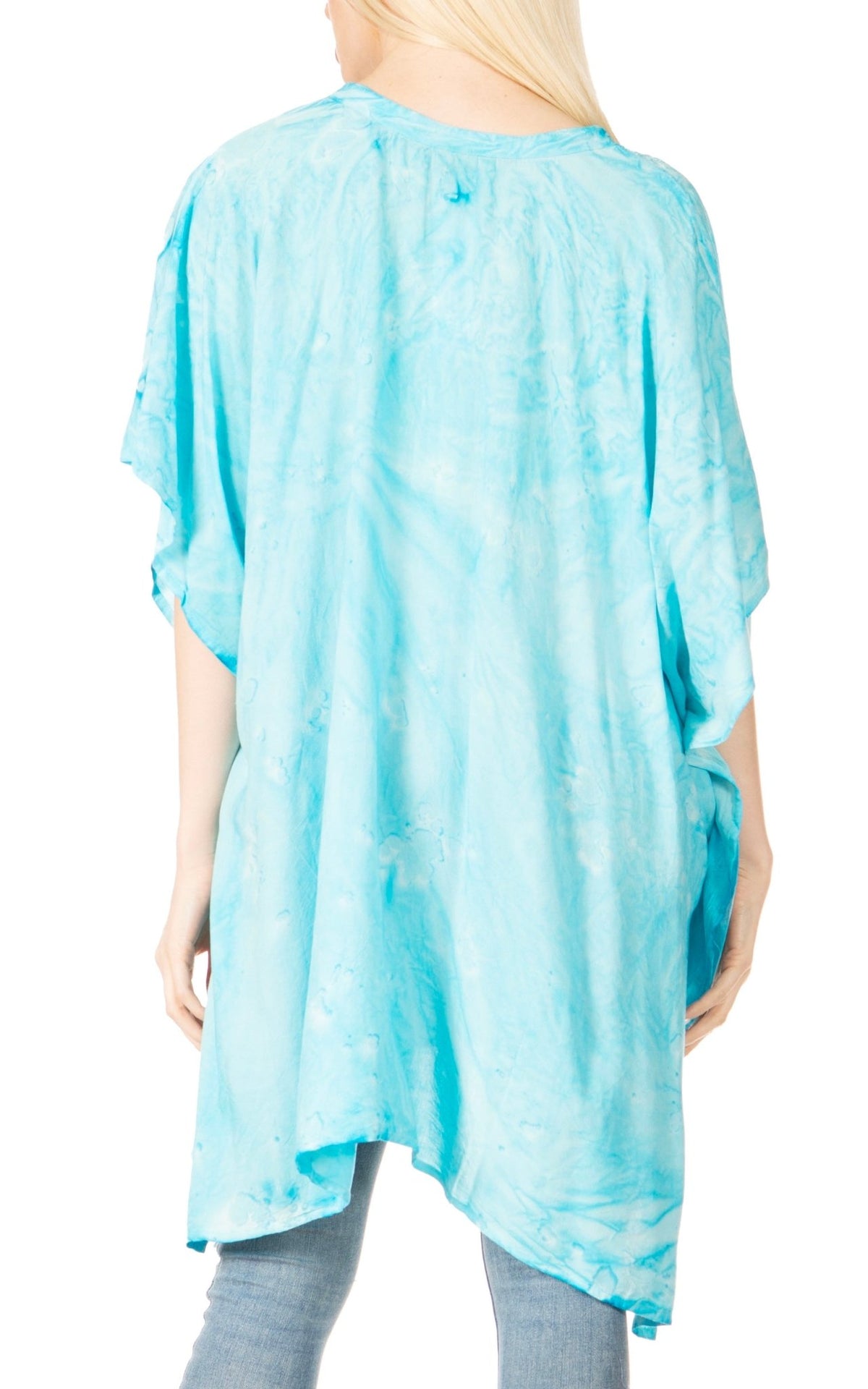 Sakkas Marcy Women's V-neck Caftan Top Tunic Dress - Perfect for Summer Boho Style & Swinging Coverup - Buy One, Get One 50% Off dresses La Vie Bien Sakkas Marcy Women's V-neck Caftan Top Tunic Dress - Perfect for Summer Boho Style & Swinging Coverup - Buy One, Get One 50% Off