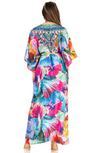 Sakkas Maribel Maxi Caftan Dress - Women's V-Neck, Short Sleeves dresses La Vie Bien Sakkas Maribel Maxi Caftan Dress - Women's V-Neck, Short Sleeves