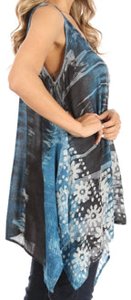 Sakkas Marin Women's Sleeveless Loose Boho Casual Tank Top Blouse Tie-dye & Batik tops La Vie Bien Sakkas Marin Women's Sleeveless Loose Boho Casual Tank Top Blouse Tie-dye & Batik