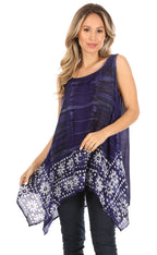 Sakkas Marin Women's Sleeveless Loose Boho Casual Tank Top Blouse Tie-dye & Batik tops La Vie Bien Sakkas Marin Women's Sleeveless Loose Boho Casual Tank Top Blouse Tie-dye & Batik
