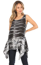 Sakkas Marin Women's Sleeveless Loose Boho Casual Tank Top Blouse Tie-dye & Batik tops La Vie Bien Sakkas Marin Women's Sleeveless Loose Boho Casual Tank Top Blouse Tie-dye & Batik