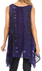 Sakkas Marin Women's Sleeveless Loose Boho Casual Tank Top Blouse Tie-dye & Batik tops La Vie Bien Sakkas Marin Women's Sleeveless Loose Boho Casual Tank Top Blouse Tie-dye & Batik
