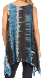 Sakkas Marin Women's Sleeveless Loose Boho Casual Tank Top Blouse Tie-dye & Batik tops La Vie Bien Sakkas Marin Women's Sleeveless Loose Boho Casual Tank Top Blouse Tie-dye & Batik
