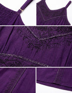 Sakkas Markay Short Mid Length Spaghetti Strap Sleeveless Embroidered Batik Dress dresses La Vie Bien Sakkas Markay Short Mid Length Spaghetti Strap Sleeveless Embroidered Batik Dress