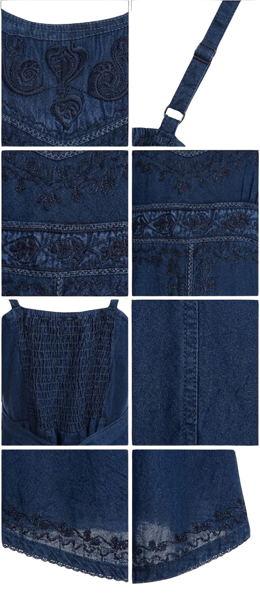 Sakkas Markay Short Mid Length Spaghetti Strap Sleeveless Embroidered Batik Dress dresses La Vie Bien Sakkas Markay Short Mid Length Spaghetti Strap Sleeveless Embroidered Batik Dress