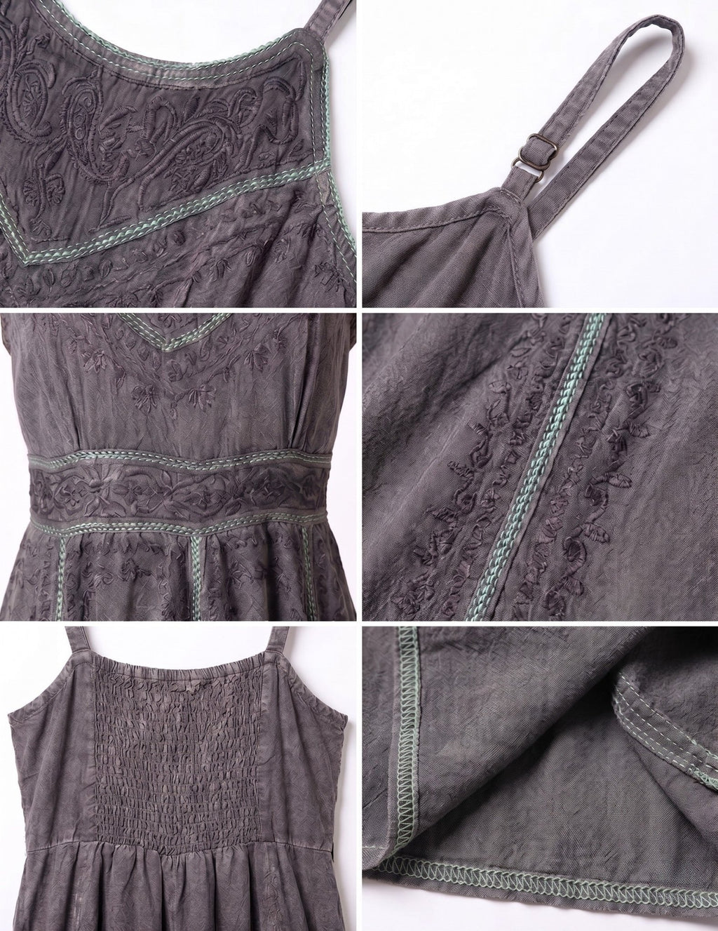 Sakkas Markay Short Mid Length Spaghetti Strap Sleeveless Embroidered Batik Dress dresses La Vie Bien Sakkas Markay Short Mid Length Spaghetti Strap Sleeveless Embroidered Batik Dress