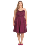 Sakkas Markay Short Mid Length Spaghetti Strap Sleeveless Embroidered Batik Dress dresses La Vie Bien Sakkas Markay Short Mid Length Spaghetti Strap Sleeveless Embroidered Batik Dress