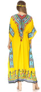 Sakkas Mera Women's Long Loose Short Sleeve Summer Casual Caftan Kaftan Dress - Buy One, Get One 50% Off dresses La Vie Bien Sakkas Mera Women's Long Loose Short Sleeve Summer Casual Caftan Kaftan Dress - Buy One, Get One 50% Off