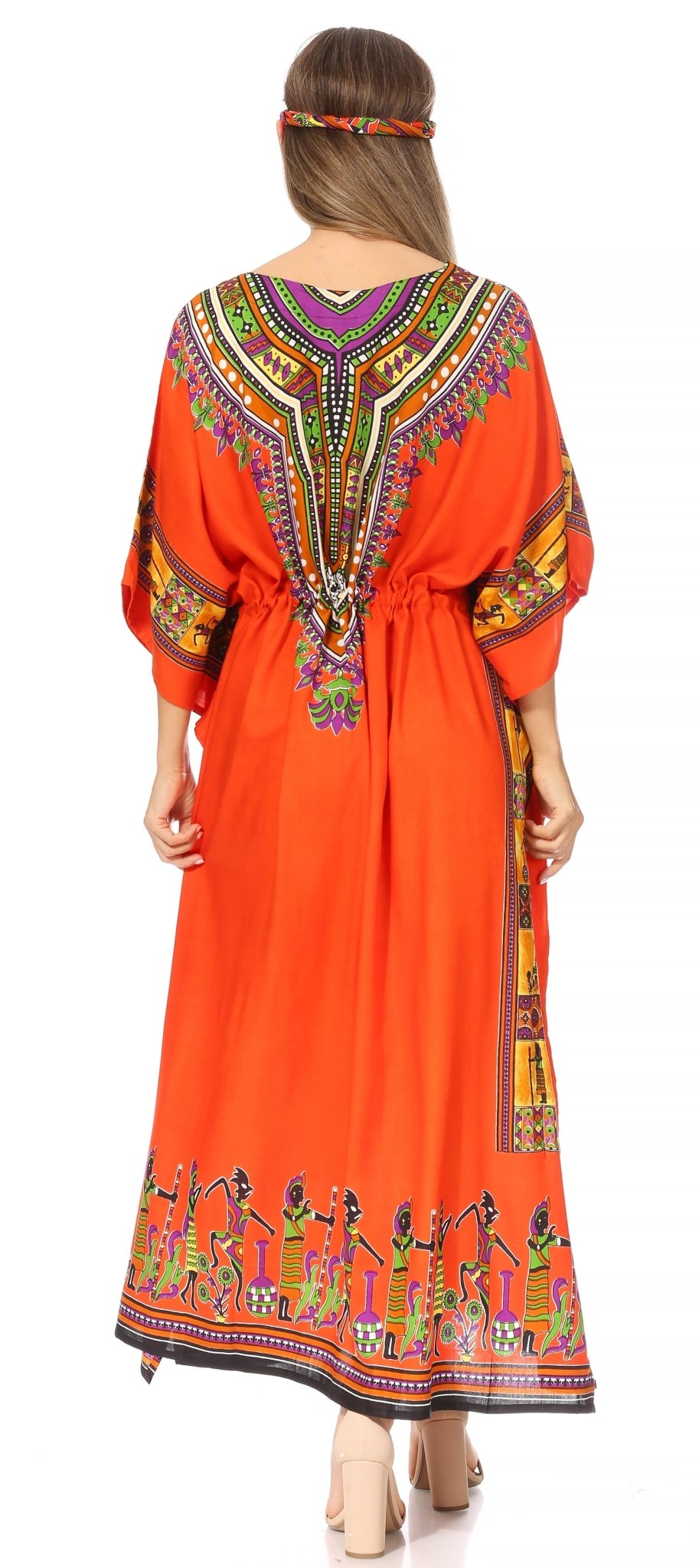 Sakkas Mera Women's Long Loose Short Sleeve Summer Casual Caftan Kaftan Dress - Buy One, Get One 50% Off dresses La Vie Bien Sakkas Mera Women's Long Loose Short Sleeve Summer Casual Caftan Kaftan Dress - Buy One, Get One 50% Off
