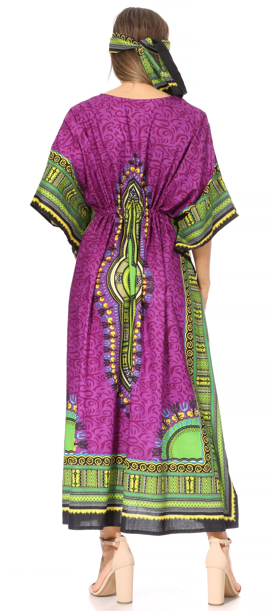 Sakkas Mera Women's Long Loose Short Sleeve Summer Casual Caftan Kaftan Dress - Buy One, Get One 50% Off dresses La Vie Bien Sakkas Mera Women's Long Loose Short Sleeve Summer Casual Caftan Kaftan Dress - Buy One, Get One 50% Off