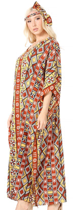 Sakkas Mera Women's Long Loose Short Sleeve Summer Casual Caftan Kaftan Dress - Buy One, Get One 50% Off dresses La Vie Bien Sakkas Mera Women's Long Loose Short Sleeve Summer Casual Caftan Kaftan Dress - Buy One, Get One 50% Off