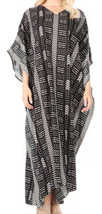 Sakkas Mera Women's Long Loose Short Sleeve Summer Casual Caftan Kaftan Dress - Buy One, Get One 50% Off dresses La Vie Bien Sakkas Mera Women's Long Loose Short Sleeve Summer Casual Caftan Kaftan Dress - Buy One, Get One 50% Off