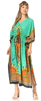 Sakkas Mera Women's Long Loose Short Sleeve Summer Casual Caftan Kaftan Dress - Buy One, Get One 50% Off dresses La Vie Bien Sakkas Mera Women's Long Loose Short Sleeve Summer Casual Caftan Kaftan Dress - Buy One, Get One 50% Off