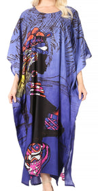 Sakkas Mera Women's Long Loose Short Sleeve Summer Casual Caftan Kaftan Dress - Buy One, Get One 50% Off dresses La Vie Bien Sakkas Mera Women's Long Loose Short Sleeve Summer Casual Caftan Kaftan Dress - Buy One, Get One 50% Off