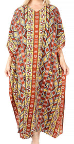 Sakkas Mera Women's Long Loose Short Sleeve Summer Casual Caftan Kaftan Dress - Buy One, Get One 50% Off dresses La Vie Bien Sakkas Mera Women's Long Loose Short Sleeve Summer Casual Caftan Kaftan Dress - Buy One, Get One 50% Off